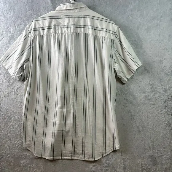 Club Monaco Slim Fit Striped Short Sleeve Shirt – Size M - Picture 2 of 5